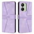 For Xiaomi Redmi 13C 4G/5G Triangle Solid Color Leather Phone Case(Purple)