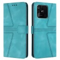 For Xiaomi Redmi 10C Triangle Solid Color Leather Phone Case(Green)