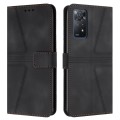 For Redmi Note 11 Pro 5G/4G Global Triangle Solid Color Leather Phone Case(Black)