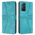 For Redmi Note 11 Pro 5G/4G Global Triangle Solid Color Leather Phone Case(Green)