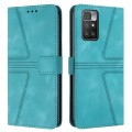 For Xiaomi Redmi 10 / 10 Prime Triangle Solid Color Leather Phone Case(Green)