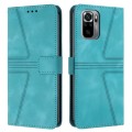 For Redmi Note 10 / Note 10S 4G Triangle Solid Color Leather Phone Case(Green)