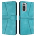 For Xiaomi Redmi Note 10 Pro 4G Triangle Solid Color Leather Phone Case(Green)