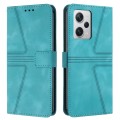 For Redmi Note 12 Pro 5G Global Triangle Solid Color Leather Phone Case(Green)