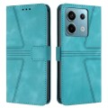 For Xiaomi Redmi Note 13 5G Triangle Solid Color Leather Phone Case(Green)
