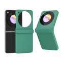 For ZTE Libero Flip/nubia Flip 3 in 1 PC Frosted Full Coverage Phone Case with Hinge(Green)