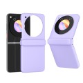 For ZTE Libero Flip/nubia Flip 3 in 1 PC Frosted Full Coverage Phone Case with Hinge(Purple)