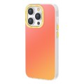 For iPhone 14 Pro TGVIS Grace Series Gradient Color Phone Case(Sunrise Orange)