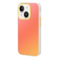 For iPhone 14 Plus TGVIS Grace Series Gradient Color Phone Case(Sunrise Orange)