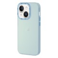 For iPhone 14 Plus TGVIS Grace Series Transparent Color Phone Case(Light Blue)