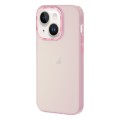 For iPhone 14 TGVIS Grace Series Transparent Color Phone Case(Pink)