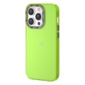 For iPhone 14 Pro TGVIS Grace Series Transparent Color Phone Case(Fluorescent Green)