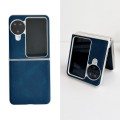 For OPPO Find N3 Flip Skin Feel Leather Texture Pearlescent Paint Shockproof Phone Case(Blue)