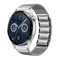 For Huawei Watch 4 / 4 Pro 22mm Magnetic Clasp Braided Chain Stainless Steel Watch Band(Silver)