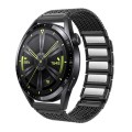 For Huawei Watch 4 / 4 Pro 22mm Magnetic Clasp Braided Chain Stainless Steel Watch Band(Titanium Gra