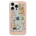 For iPhone 15 Pro Max Double Sided IMD Full Coverage TPU Phone Case(Cat Banana Strawberry)