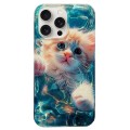 For iPhone 15 Pro Double Sided IMD Full Coverage TPU Phone Case(Cute Orange Cat)