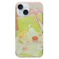 For iPhone 15 Double Sided IMD Full Coverage TPU Phone Case(Cat Picnic Cake)