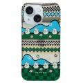 For iPhone 15 Double Sided IMD Full Coverage TPU Phone Case(Two Rows of Ducks)