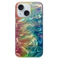 For iPhone 15 Double Sided IMD Full Coverage TPU Phone Case(Green Halo Ripple)