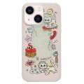 For iPhone 14 Double Sided IMD Full Coverage TPU Phone Case(Skateboard Cat Pentagram)