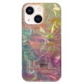 For iPhone 14 Double Sided IMD Full Coverage TPU Phone Case(Pink Halo Ripple)