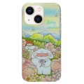 For iPhone 14 Double Sided IMD Full Coverage TPU Phone Case(Bow Doll)
