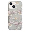 For iPhone 14 Double Sided IMD Full Coverage TPU Phone Case(Bow Cake Cloud Puppy)