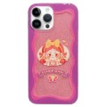 For iPhone 14 Pro Double Sided IMD Full Coverage TPU Phone Case(Bow Headscarf Girl)