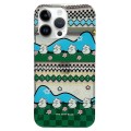 For iPhone 14 Pro Double Sided IMD Full Coverage TPU Phone Case(Two Rows of Ducks)