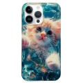 For iPhone 14 Pro Max Double Sided IMD Full Coverage TPU Phone Case(Cute Orange Cat)