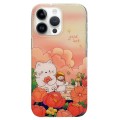 For iPhone 13 Pro Max Double Sided IMD Full Coverage TPU Phone Case(Red Flower Doll Little Girl)