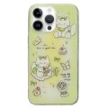 For iPhone 13 Pro Double Sided IMD Full Coverage TPU Phone Case(Green Bow Cat)