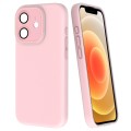 For iPhone 12 Fine Hole Dopamine PC Phone Case(Pink)