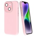 For iPhone 14 Fine Hole Dopamine PC Phone Case(Pink)