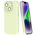For iPhone 14 Fine Hole Dopamine PC Phone Case(Green)
