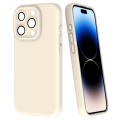 For iPhone 14 Pro Fine Hole Dopamine PC Phone Case(White)