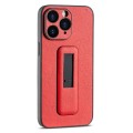 For iPhone 11 Pro PU Leather Push-pull Bracket Shockproof Phone Case(Red)
