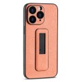 For iPhone 11 Pro PU Leather Push-pull Bracket Shockproof Phone Case(Orange)
