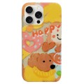 For iPhone 15 Pro Double Sided IMD Full Coverage TPU Phone Case(Sweater Puppy Love)