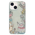 For iPhone 14 Double Sided IMD Full Coverage TPU Phone Case(Side Cake Kitten)