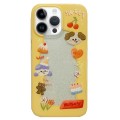 For iPhone 14 Pro Max Double Sided IMD Full Coverage TPU Phone Case(Side Cake Puppy)