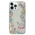 For iPhone 14 Pro Max Double Sided IMD Full Coverage TPU Phone Case(Side Cake Kitten)