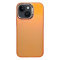 For iPhone 15 Laser Gradient Color PC + TPU Phone Case(Dazzle Orange)