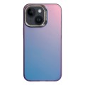 For iPhone 15 Laser Gradient Color PC + TPU Phone Case(Dazzle Purple)