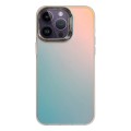 For iPhone 14 Pro Max Laser Gradient Color PC + TPU Phone Case(Dazzle White)