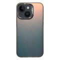 For iPhone 15 Plus / 14 Plus Laser Gradient Color PC + TPU Phone Case(Dazzle Black)