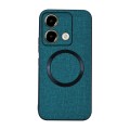 For Xiaomi Redmi Note 13 5G CD Magsafe Magnetic Cloth Texture Phone Case(Dark Green)