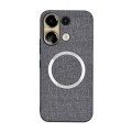 For Xiaomi Redmi Note 13 4G CD Magsafe Magnetic Cloth Texture Phone Case(Grey)