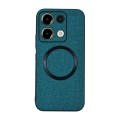 For Xiaomi Redmi Note 13 Pro 5G CD Magsafe Magnetic Cloth Texture Phone Case(Dark Green)